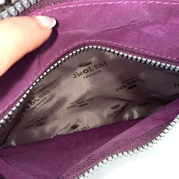 Jielshi Nylon Crossbody Bag - Purple - Picture 9 of 9